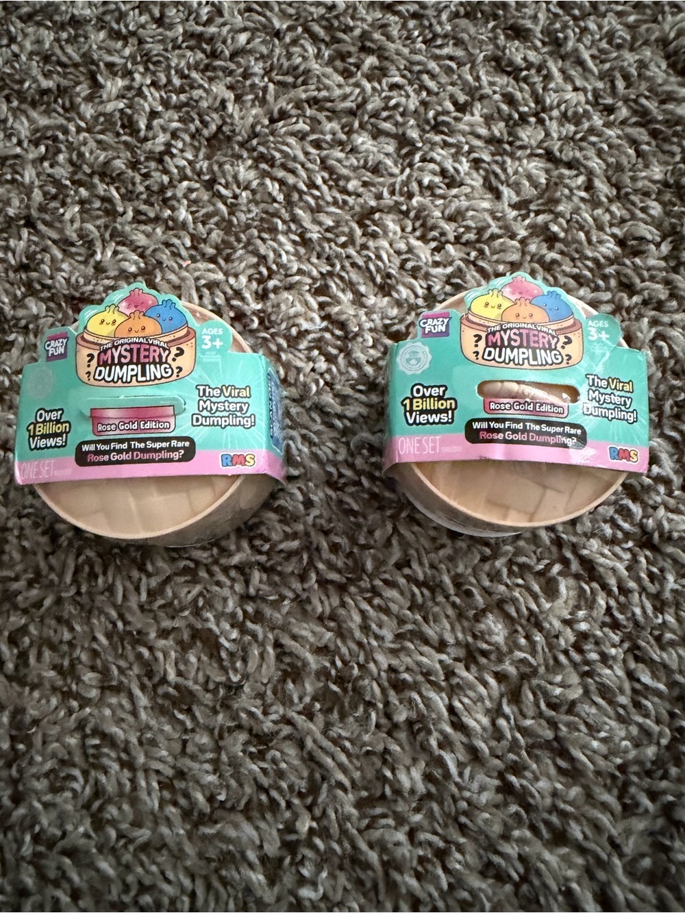 2 Mini RMS Mystery Dumpling rose gold edition squishy